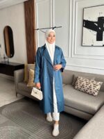 TRENCH COAT TURQUOISE