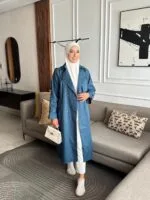 TRENCH COAT TURQUOISE