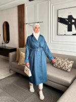 TRENCH COAT TURQUOISE – Image 4