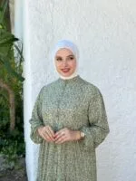 ROBE VERT IMPRIMÉ