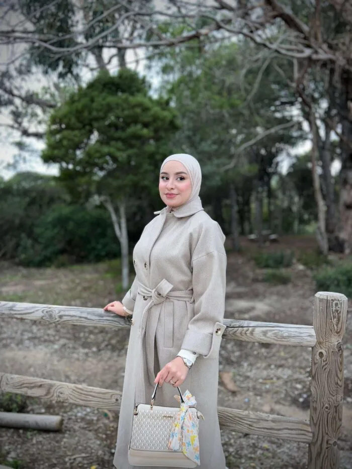 Manteau Cachemire Beige - Image 4