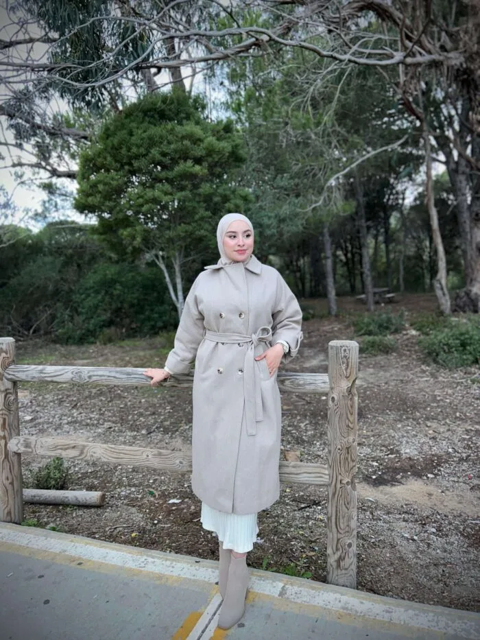 Manteau Cachemire Beige - Image 2